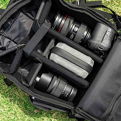 JJC Durable Lens Filter Pouch Case for 10 Circular Filters Up to 95mm, Dustproof & Water-Resistant Camera Lens Filter Storage Wallet for ND UV CPL Filter