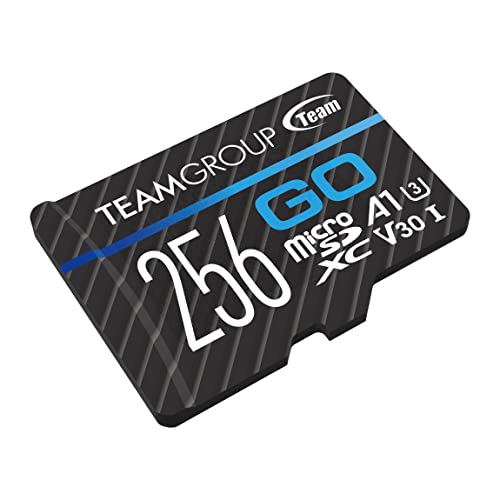 TEAMGROUP GO Card 256GB x 2 PACK Micro SDXC UHS-I U3 V30 4K for GoPro & Drone & Action Cameras High Speed Flash Memory Card with Adapter for Outdoor Sports, 4K Shooting, Nintendo-Switch TGUSDX256GU364