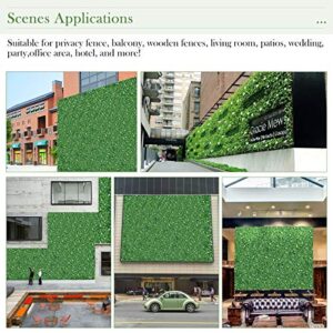 Giantex 12PCS 20x20inch Artificial Boxwood Panels Garden Privacy Fence Screen, 33.3 Sq.ft Faux Greenery Wall Privacy Hedge for Wedding Decor Fence Backdrop, Patio Topiary Hedge Protective Screen