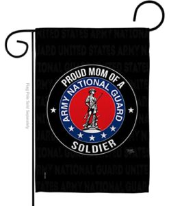 breeze decor army proud mom soldier garden flag armed forces national guard ang united state american military veteran retire official house banner small yard gift double-sided, made in usa