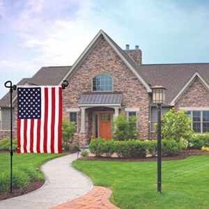 Garden Flag Stand Iron Garden Flag Pole 36.5x16.5 inch with 2 Flag Stopper and 1 Tiger Clip Garden flag stake for Outdoor Decorate Garden Yard