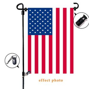 Garden Flag Stand Iron Garden Flag Pole 36.5x16.5 inch with 2 Flag Stopper and 1 Tiger Clip Garden flag stake for Outdoor Decorate Garden Yard