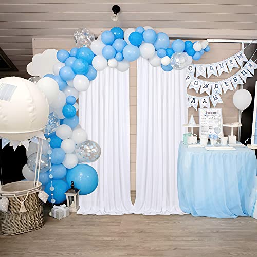 Sequin Curtains 2 Pieces White 2FTx8FT Sequin Photo Backdrop Birth Party Sequin Backdrop Curtain