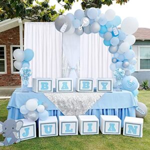 Sequin Curtains 2 Pieces White 2FTx8FT Sequin Photo Backdrop Birth Party Sequin Backdrop Curtain