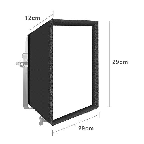 GVM Foldable Softbox Diffuser with Grid Beehive for RGB 800D/560AS/480LS Series LED Video Light, 1 Pack， Suitable for Studio Lighting, Portrait Photography, Video Lighting, Led Panel, 11"x11"