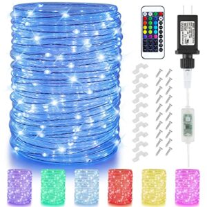 150 LED Rope Lights, 132 Modes 49ft 16 Color Changing String Lights Tube Fairy Lights Plug in Waterproof Twinkle Lights with Remote for Bedroom Tree Patio Garden Backyard Party Wedding Décor