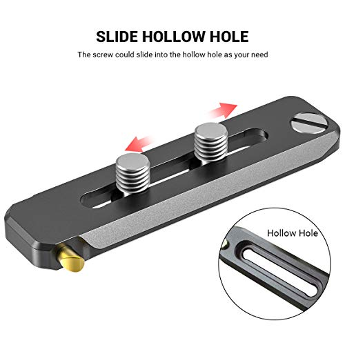 SMALLRIG Universal Low-Profile Quick Release NATO Rail Safety Rail 70mm/2.8inches Long with 1/4'' Screws for NATO Handle Camera Cage EVF Mount – BUN2483