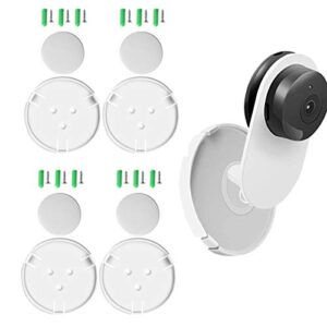 aboom (pack of 4 wall mount compatible with yi home camera no drilling, no tools, install damage-free, bracket for yi 1080p/720p home camera designed for usa (not included camera)