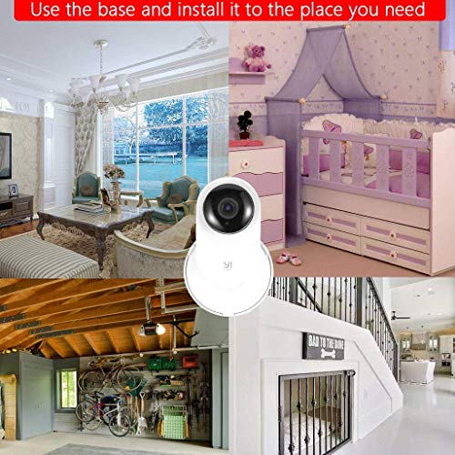 Aboom (Pack of 4 Wall Mount Compatible with Yi Home Camera No Drilling, No Tools, Install Damage-Free, Bracket for YI 1080p/720p Home Camera Designed for USA (NOT Included Camera)