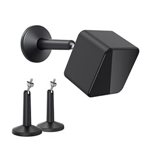 kiwi design security camera mount bracket, universal stylish metal wall mount fits ring, eufy, wyze, arlo cameras and vr rift sensor, vive/valve index base station easy to install (2 pack, black)
