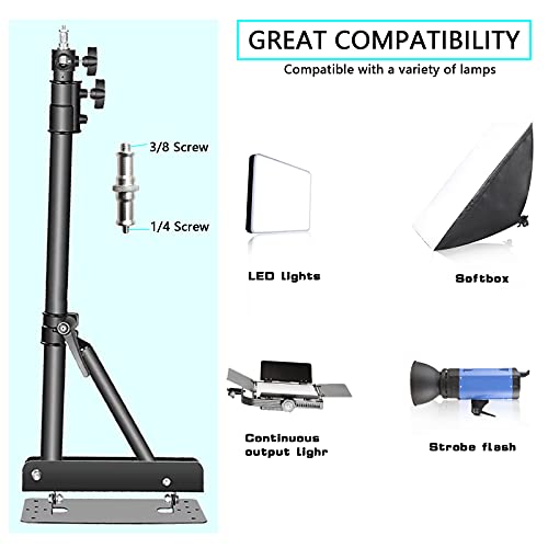 4.3ft/130cm Wall Mount Triangle Boom Arm, 180º Flexible Rotation, Save Space, for Ring Light, Photography Strobe Light, Monolight, Softbox, Umbrella and Reflector