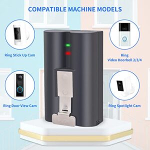 Rechargeable Lithium-Ion V4 Battery for Ring-Doorbell Camera 1/2/3/4, Upgraded Battery Compatible with Video Doorbell and Spotlight Cam Solar Stick Up Camera (2nd & 3rd Gen) 3.65V 6040mAh (1-Pack)