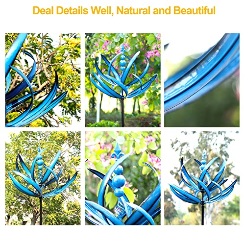 LimeHill Wind Spinner for Yard and Garden - Large Metal Kinetic Wind Sculptures, Yard Art Outdoor Decor (27 x 91 inches)
