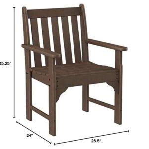 POLYWOOD GNB24MA Vineyard Garden Arm Chair, Mahogany