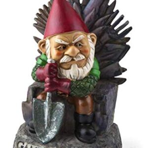 Big Mouth Inc Game of Gnomes Garden Gnome – Comical Garden Gnome, Hand-Painted Weatherproof Ceramic Lawn Gnome, Makes a Great Gift, 9.5” Tall