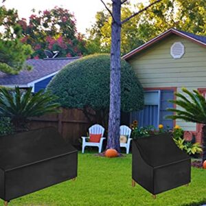 Patio Chair Cover Waterproof, Outdoor Lounge Deep Seat Sofa Cover, Heavy Duty Patio Furniture Cover for All-Weather Protection Black (38 x 31 x 20 /29 inch)