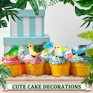 25 Pcs Miniature Bird Figurines Tiny Bird Figurines Mini Fairy Animal Figurines Resin Birds Toy Statues for Garden Micro Landscape Home Terrarium Crafts Cake Cupcake Toppers Dollhouse Decorations