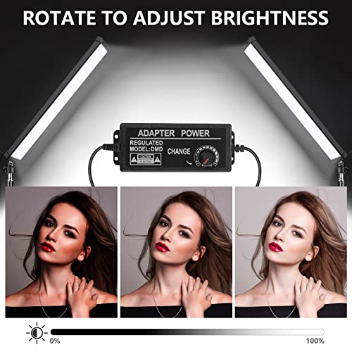 2 Pack LED Video Light Wand Kit, Unicucp 5600K Photography Lighting Sticks with 27"-79" Tripod Stand for Photographic Studio/Video Fill Light/Collection Portrait/Live Streaming/Video Conferencing