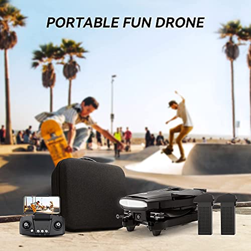 Holy Stone Drone for Kids Adults with 1080P HD Adjustable Camera, Fold-able RC Quadcopter for Beginners with 30 Mins Flight, Gravity Sensor, Voice Control, Trajectory Flight, Storage Case, HS260