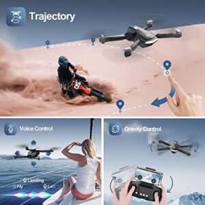 Holy Stone Drone for Kids Adults with 1080P HD Adjustable Camera, Fold-able RC Quadcopter for Beginners with 30 Mins Flight, Gravity Sensor, Voice Control, Trajectory Flight, Storage Case, HS260