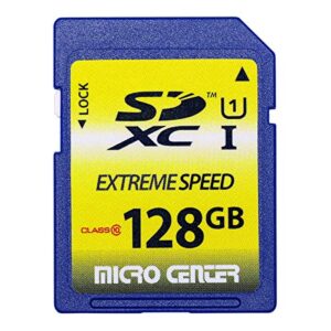 128gb class 10 sdxc flash memory card full size sd card ush-i u1 trail camera memory card by micro center