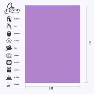 LYLYCTY 5x7ft Photography Studio Non-Woven Backdrop Light Purple Backdrop Solid Color Backdrop Simple Background LY087