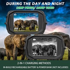 ZIMOCE MINI Night Vision Goggles for 100% Darkness, 984ft Night Vision Binoculars with 1080p Video, 2.4”IPS Screen Night Vision for Hunting, Camping, Military Tactical,32GB SD Card+ 4 in 1 Card Reader