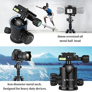 VICTIV 78" Tripod Camera Tripod, Tall Heavy Duty Tripods & 81" Monopods for DSLR Binoculars Laser Level, Professional Aluminum Tripod Stand with Ball Head, Compatiable with Canon Nikon Sony Cameras