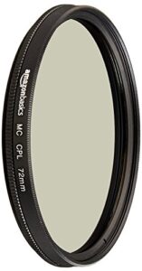 amazon basics circular polarizer camera lens filter – 72 mm