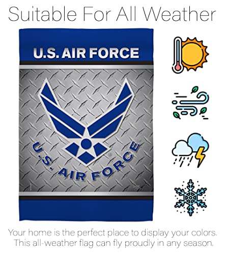 US Air Garden Flag Armed Forces USAF United State American Military Veteran Retire Official House Decoration Banner Small Yard Gift Double-Sided, 13"x 18.5", Made In USA 13 X 18.5