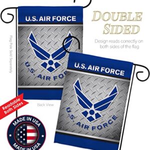 US Air Garden Flag Armed Forces USAF United State American Military Veteran Retire Official House Decoration Banner Small Yard Gift Double-Sided, 13"x 18.5", Made In USA 13 X 18.5
