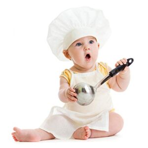 m&g house newborn photography prop baby chef apron costume baby photo props baby bakery photoshoot prop chef outfit baby uniform chef apron hat photo props(regular, fits 7-18 months)