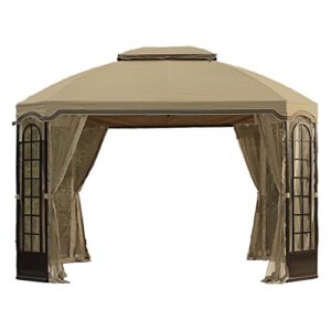 garden winds replacement canopy for terrace gazebo – standard 350 – beige