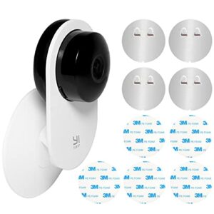 4 Pack Wall Mount for Yi Home Security Camera, No Punching, Extremely Simple Installation (Camera is NOT Included)