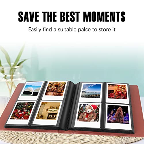 192 Pockets Photo Album for Fujifilm Instax Wide 300 Camera, Polaroid 600 i-type Film Album, Extra Large Picture Albums for Polaroid Now OneStep2 OneStep+ Instant Camera, POP Lab Print Camera (Brown)