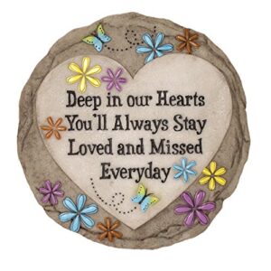 spoontiques – garden décor – if love could have saved you stepping stone – decorative stone for garden