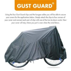 Gust Guard The Original Secure Your Covers from Blowing Away - Small 12" (Motorcycle Covers, Bicycle Covers, Picnic Table Covers, etc.)