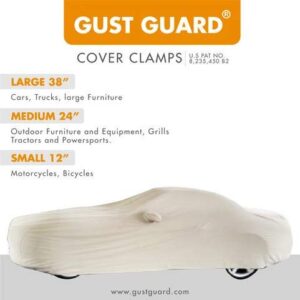 Gust Guard The Original Secure Your Covers from Blowing Away - Small 12" (Motorcycle Covers, Bicycle Covers, Picnic Table Covers, etc.)