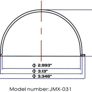 JMX Acrylic / PC CCTV Replacement Clear Camera Dome Cover Security Camera, 1080p ,Housing Pet Dog Fence Window Skylight Window (3.1 Inches, Transparent)