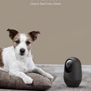 nooie Pet Camera 2K, 360°Pan/Tilt Wi-Fi Baby Monitor with Phone App, Indoor Security Camera, AI Motion Tracking, Night Vision, Two-Way Audio, Compatible with Alexa/Google Home