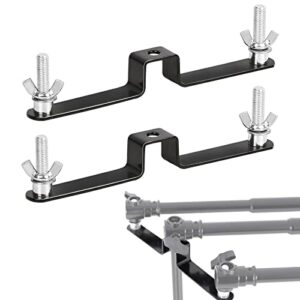 lomtap double crossbar mount backdrop stand for parties triple mounting brackets hardware set for photography wedding decorations (2 pack) （crossbars not included, only mount）