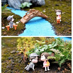 ElpizoFos 1 Set/10pcs Miniature Fairy Garden Accessories Lovers Sweetheart Garden Ornament Statue Figurines Plant Bonsai Pot Dollhouse Terrarium Landscape Cake Toppers Home Decorations Craft