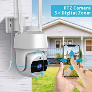 2K Security Camera Outdoor - 4MP 360° View WIFI Camera, IP66, Motion Detection&Siren, Auto Tracking, Two Way Talk, Pan Tile Full Color Night Vision, Outside 2.4g IP Spotlight Cameras For Home Security