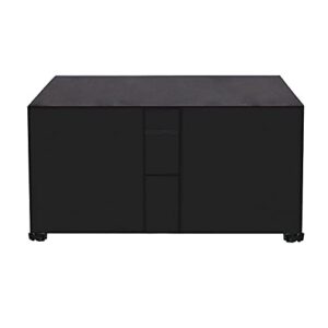 scnsyl garden furniture covers with air vent 71x47x29in, waterproof windproof,heavy duty ripproof 420d oxford fabric large patio set cover, square/rectangular black