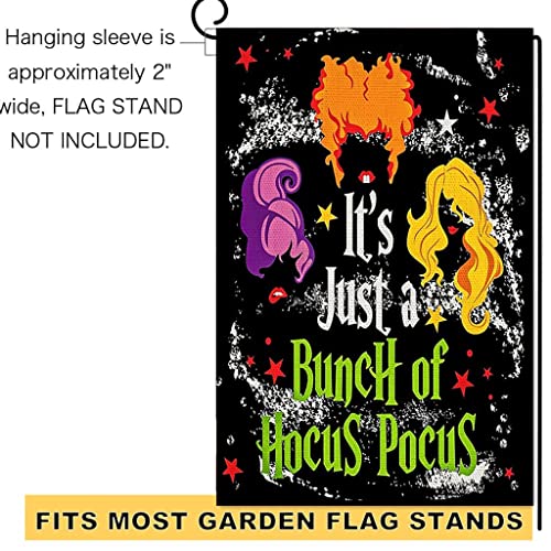 Hocus Pocus Small Garden Flags 12x18 Double Sided,Yard Flags Garden Decor for Outside,Garden Decorations for Home Outdoor Halloween