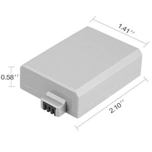 LP-E5 Battery Pack, 2-Pack E5 Battery Compatible with EOS Rebel XS, Rebel T1i, Rebel XSi,1000D, 500D, 450D, Kiss X3, Kiss X2, Kiss F Digital Camera.