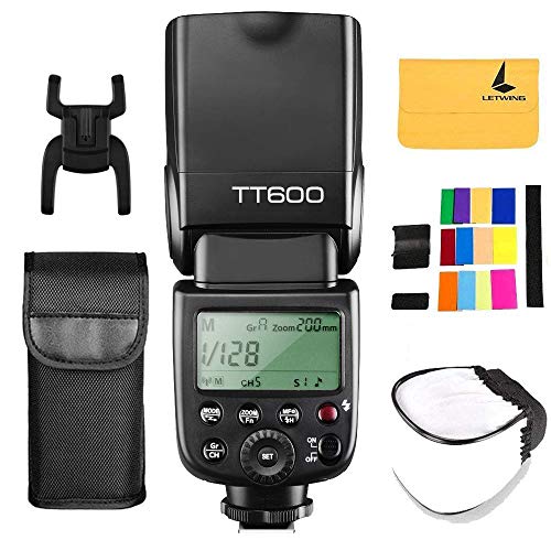 Godox TT600 2.4G Wireless Flash Speedlite Master/Slave Flash with Built-in Trigger System Compatible for Canon Nikon Pentax Olympus Fujifilm Panasonic (TT600)