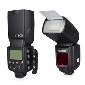 Godox TT600 2.4G Wireless Flash Speedlite Master/Slave Flash with Built-in Trigger System Compatible for Canon Nikon Pentax Olympus Fujifilm Panasonic (TT600)