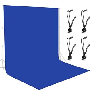 Lidlife 10 x 10 ft Blue Backdrop,Blue Screen Backdrop Background for Photoshoot Polyester Fabric Chromakey Blue Background Backdrop with 4 Backdrop Clips for Photography,Video Studio