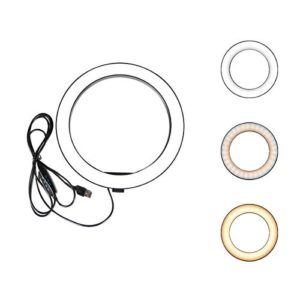 ring light oebld dimmable with 3 light modes & 10 brightness level led ring fill lights for phone live stream makeup youtube shooting(b(only 10” ring light))